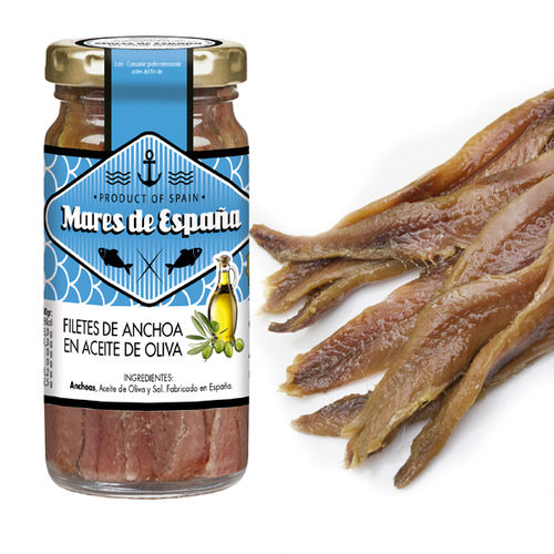 Anchovy fillets in Olive Oil MARES DE ESPAÑA 110G