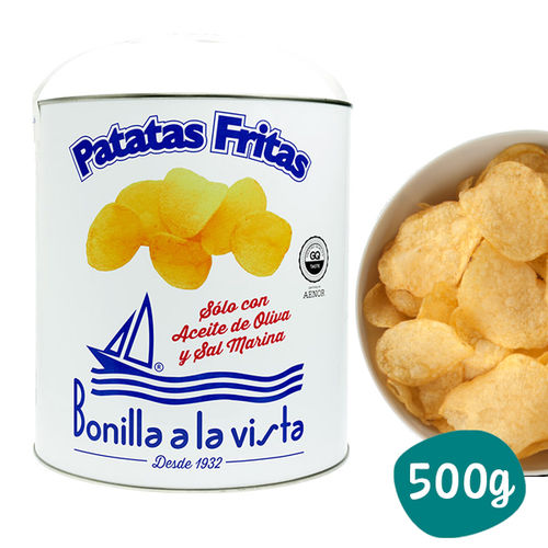 Patatas Chips Aceite de Oliva BONILLA A LA VISTA 500 g