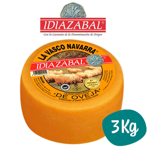 Idiazabal Cheese LA VASCO NAVARRA Madurado 3 Kg. Smoked