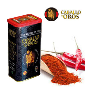 Paprika from La Vera CABALLO DE OROS Hot 160 Gr.