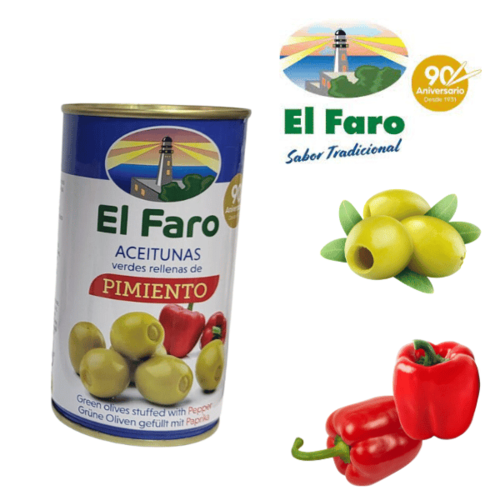 Oliven EL FARO Gefüllt mit gerösteter roter Paprika