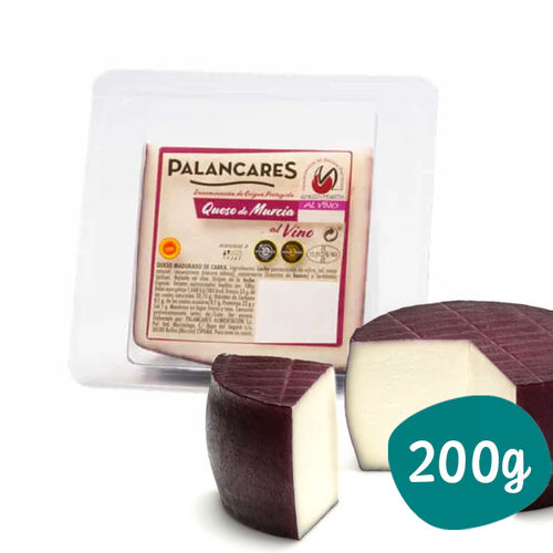 Fromage de chèvre D.O. Murcia al vino PALANCARES Coin 200 Gr.