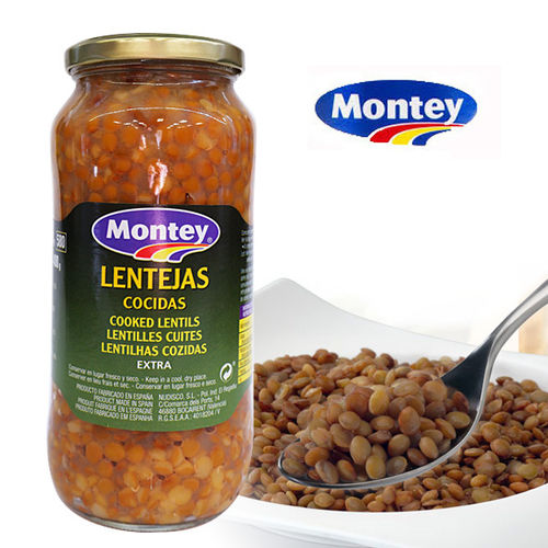 Lentilles extra cuites MONTEY/DIAMIR  580 ML