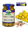 Grüne Oliven EL FARO Aroma Sardellen ohne Knochen 370 ml