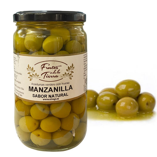 Olives Manzanilla au naturel FRUTOS DE LA TIERRA 730GR