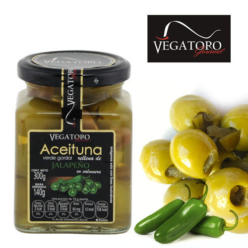 Grüne Oliven VEGATORO gefüllt mit Jalapeño