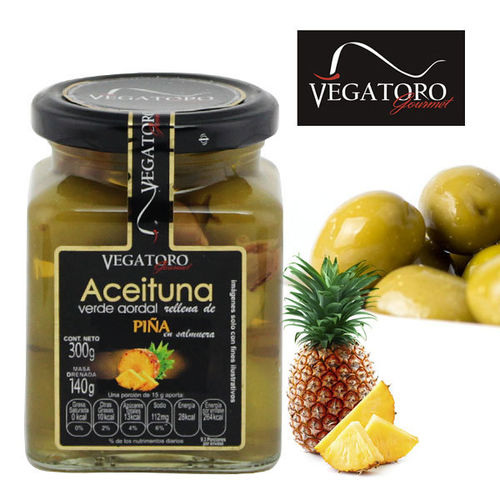 Green olives VEGATORO stuffed with Pineapple
