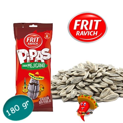 Pipas -Sunflower seed with roasted shell Mexican flavor FRIT RAVICH 180 Gr.
