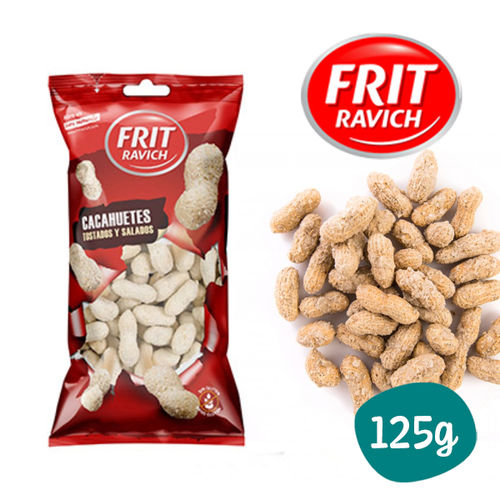 Geröstete und gesalzene Erdnüsse mit Schale FRIT RAVICH 125G