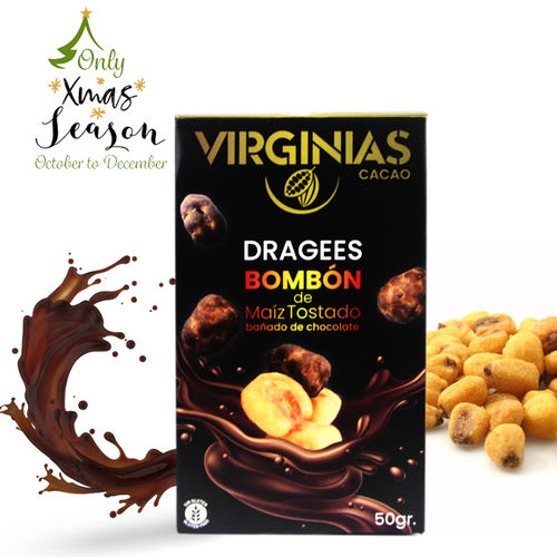 DRAGEES VIRGINIAS TOASTED CORN AND CHOCOLATE 50 GR