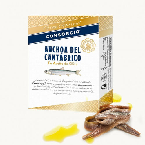 Sardellen in Olivenöl aus der Cantábrico GRAN GOURMET CANTABRICO CONSORCIO  74 GR