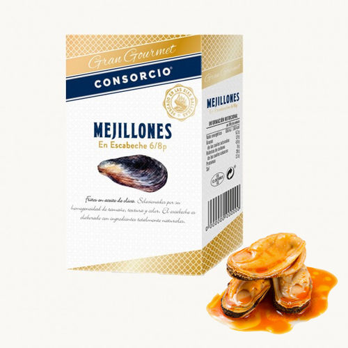 Mussels in Pickled Sauce  6/8 GRAN GOURMET CONSORCIO 111GR