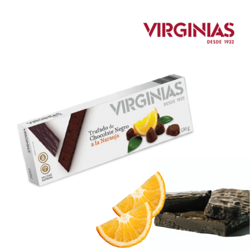 Nougat truffé au chocolat noir à l'orange VIRGINIAS 150 Gr.